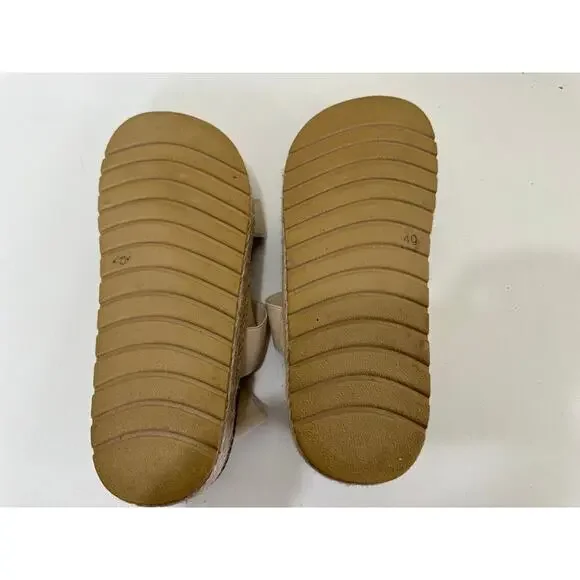 Women's Wanted Beige Strappy Platform Espadrille Sandal 8 - Picture 7 of 9